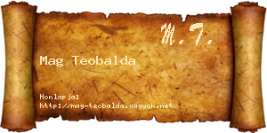 Mag Teobalda névjegykártya